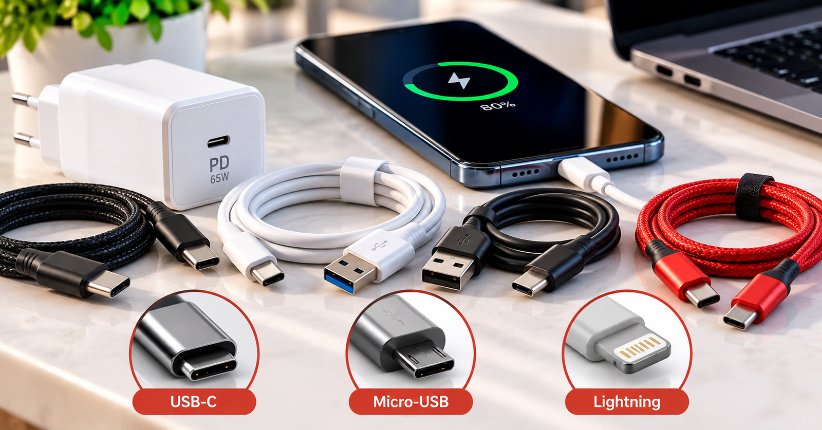 كيف تختار كابل الشحن المناسب لهاتفك ؟ دليل USB-C والشحن السريع