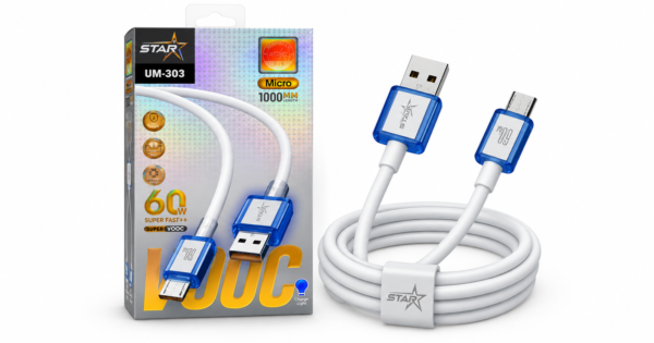 كابل شحن سريع مايكرو بطول 1 متر من ستار STAR UM-303